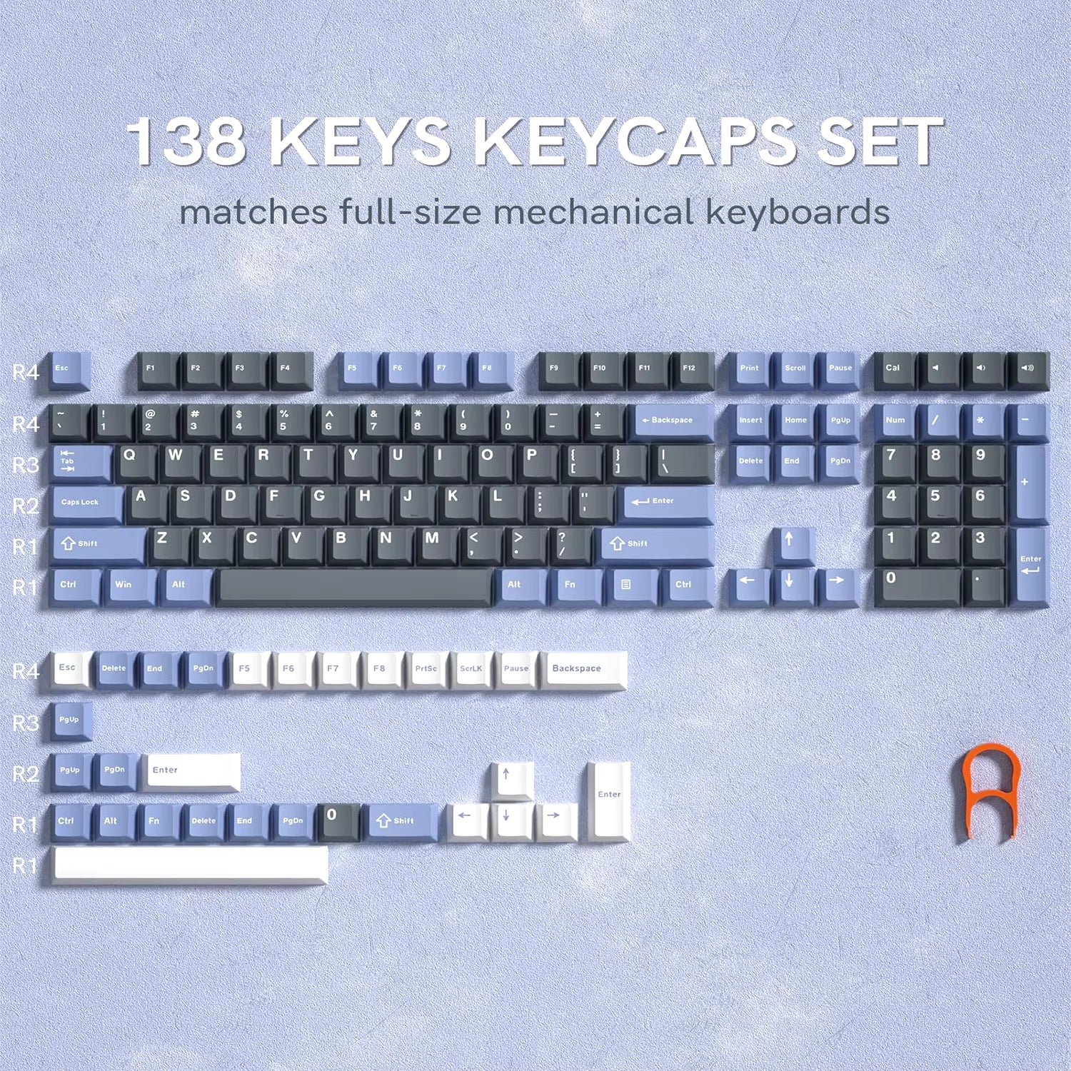 189 Key PBT Double-Shot Black Grey ISA Profile Keycaps Key Cap for MX Switches  GK61 Anne Pro 2 Mechanical Gaming Keyboard