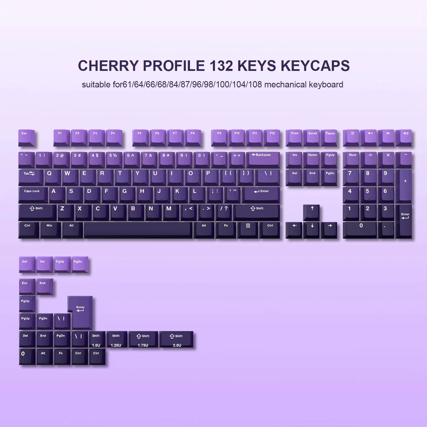 189 Key PBT Double-Shot Black Grey ISA Profile Keycaps Key Cap for MX Switches  GK61 Anne Pro 2 Mechanical Gaming Keyboard