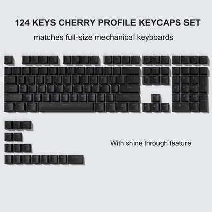 189 Key PBT Double-Shot Black Grey ISA Profile Keycaps Key Cap for MX Switches  GK61 Anne Pro 2 Mechanical Gaming Keyboard