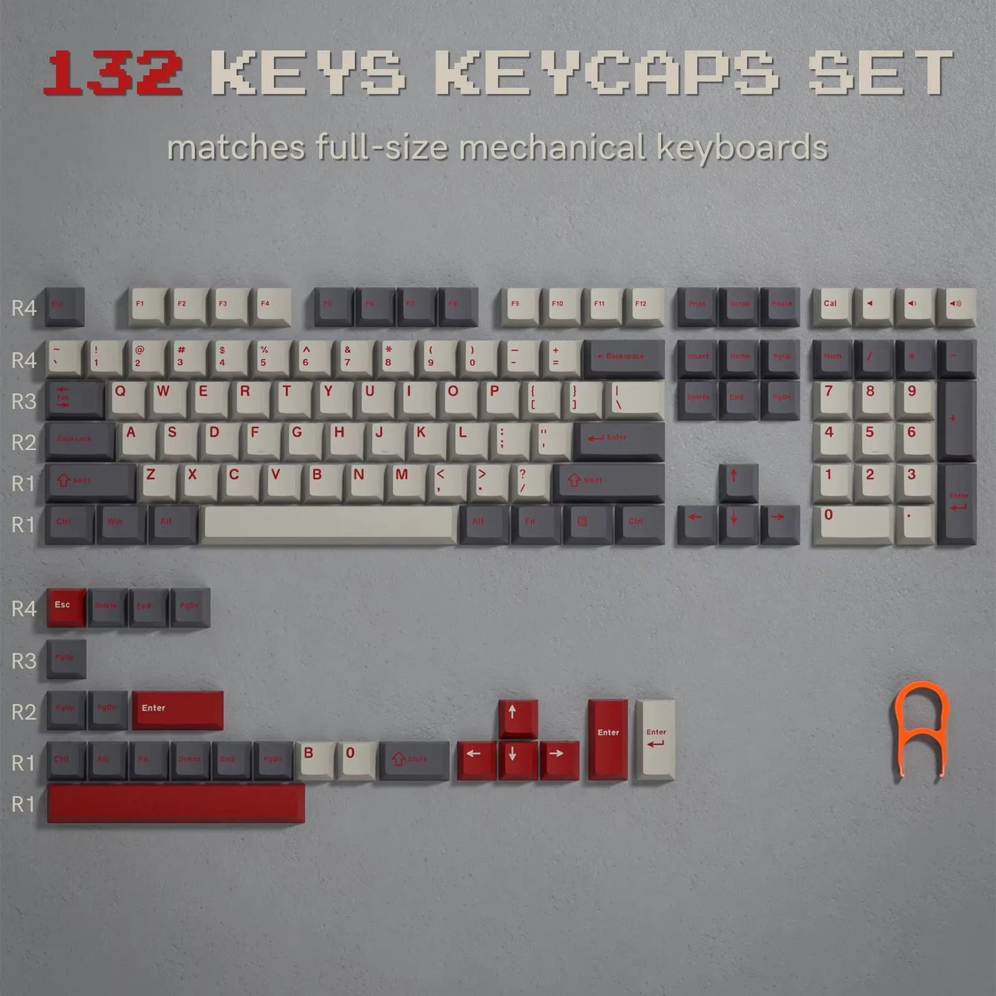 189 Key PBT Double-Shot Black Grey ISA Profile Keycaps Key Cap for MX Switches  GK61 Anne Pro 2 Mechanical Gaming Keyboard