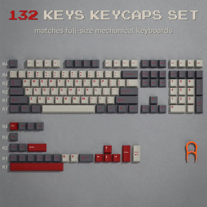 189 Key PBT Double-Shot Black Grey ISA Profile Keycaps Key Cap for MX Switches  GK61 Anne Pro 2 Mechanical Gaming Keyboard