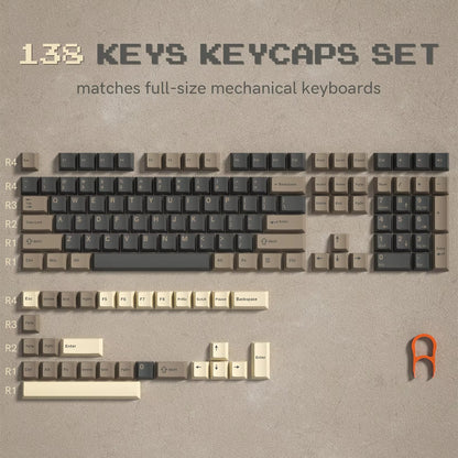 189 Key PBT Double-Shot Black Grey ISA Profile Keycaps Key Cap for MX Switches  GK61 Anne Pro 2 Mechanical Gaming Keyboard