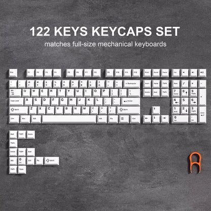 189 Key PBT Double-Shot Black Grey ISA Profile Keycaps Key Cap for MX Switches  GK61 Anne Pro 2 Mechanical Gaming Keyboard