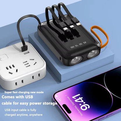 18650 Power Bank Fast Charging Powerbank Portable Battery Charger Powerbank for Iphone Xiaomi 4IN1 Mini Battery Storage Boxes